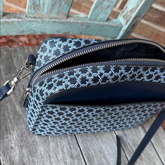 Kate Spade NY Link Camera Bag Blue Multi Saffiano PVC w/Matching Card Holder - Picture 14 of 16